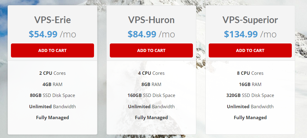 Pricing Options for CanSpace VPS Hosting