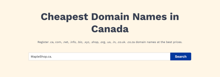 benefits of using a .ca domain