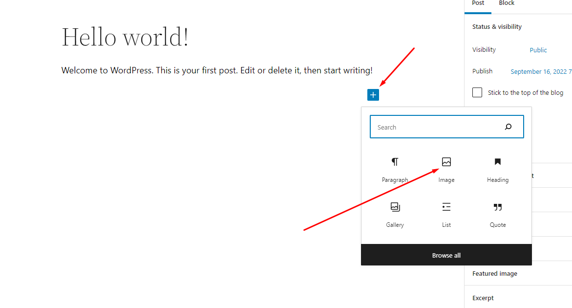 Add media to your pages and posts