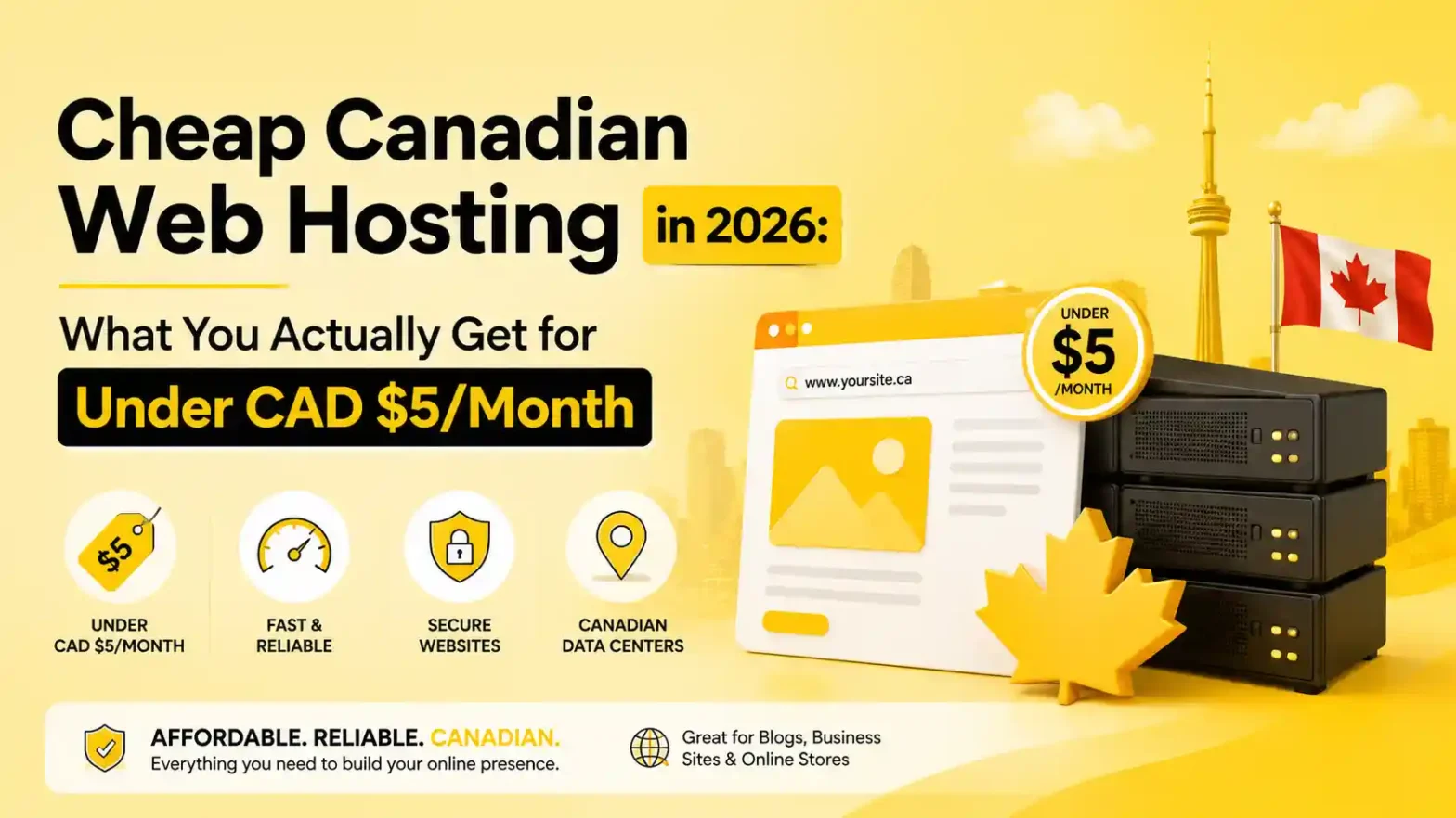 Cheap Canadian Web Hosting in 2026: What You Actually Get for Under CAD $5/Month