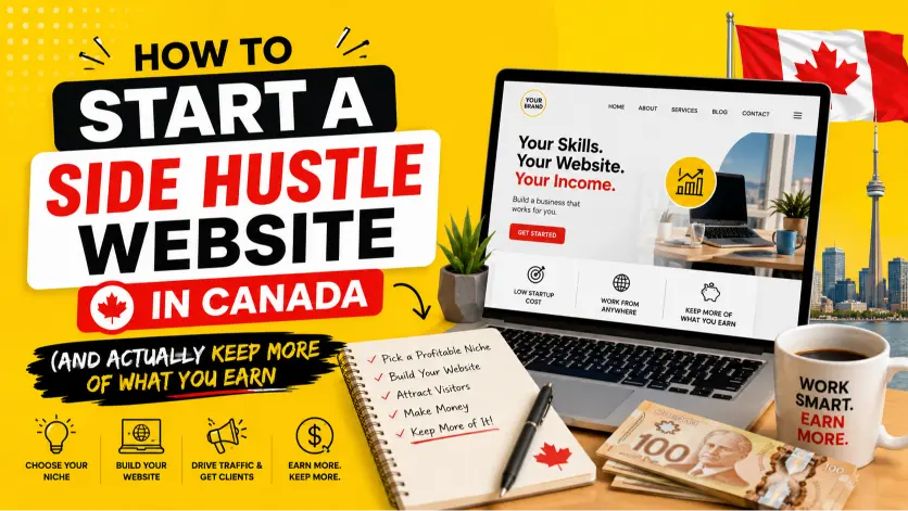 How to Start a Side Hustle Website in Canada (And Actually Keep More of What You Earn)